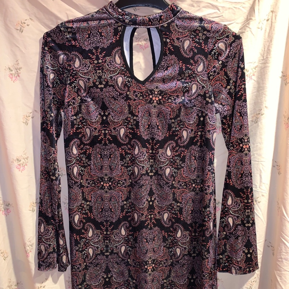 Velvet 80s style party shirt
